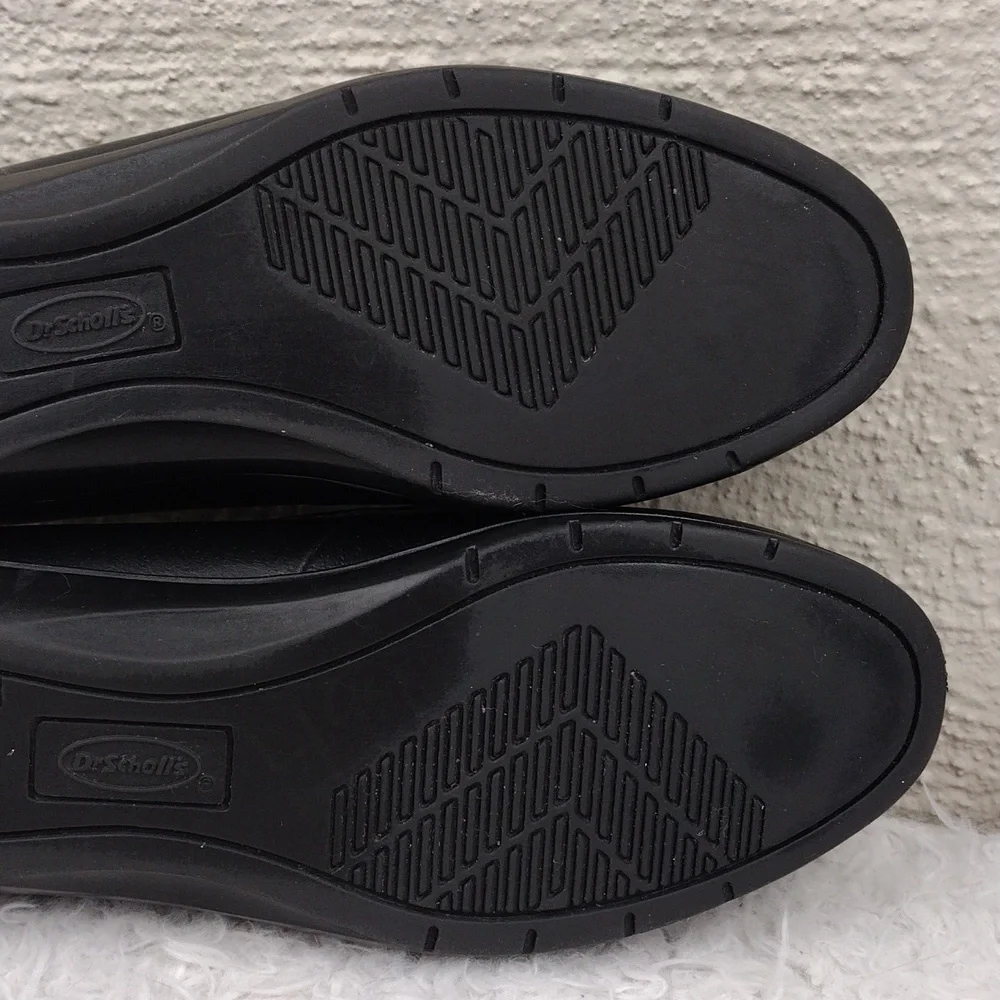 Dr Scholl's Double Air-Pillo Black Argyle Design Leather Upper Slip On Loafer